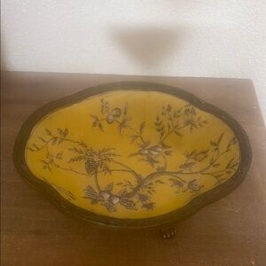 Yellow Floral Decorative Bowl